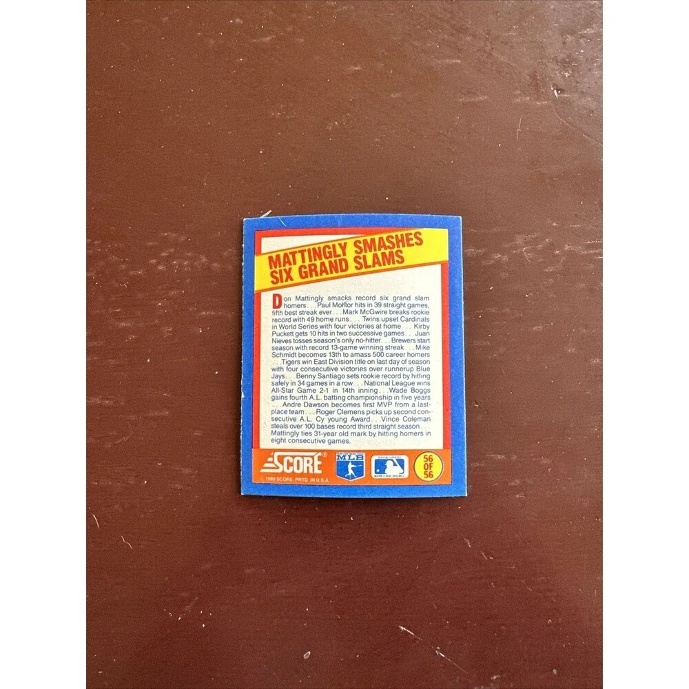 Score 1989 MLB Magic Motion Trivia Cards – 1960, 1961, 1968, 1975, 1987
